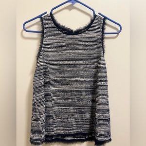 Anthropologie blue stripes tank top -worn only a few times